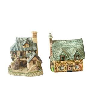 David Winter Coopers Cottage + Van Hill Pottery Cottage Set | England